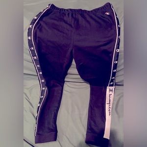 Navy Blue Champion Sweatpants – Embroidered Men’s Fleece Joggers